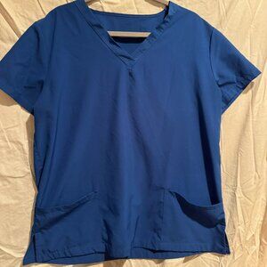 Blue Athletic Scrub Top 1X